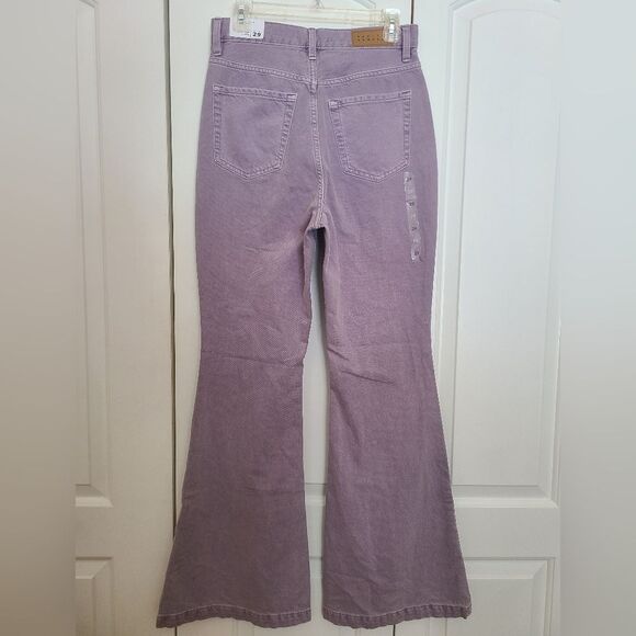 PacSun Eco Purple High Waisted Flare Jeans Color: LAVENDER Size 29 - Picture 10 of 15